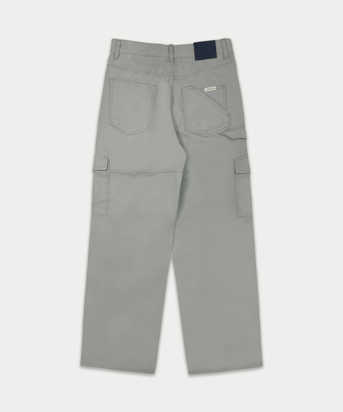 Carpenter Line Cargo Pants - Khaki Grey
