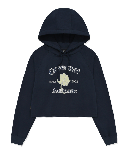 Женский укороченный худи Arch Clover Heart Navy