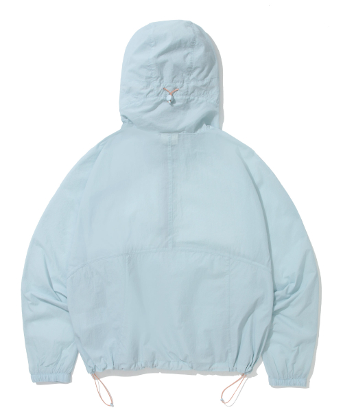 Женская прозрачная нейлоновая складная ветровка Light Blue