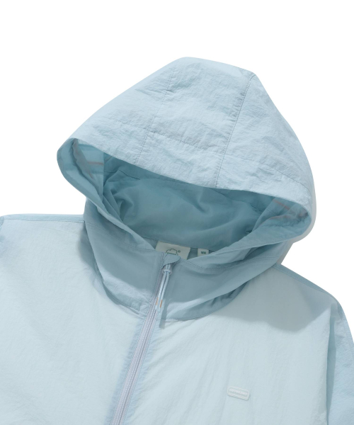 Женская прозрачная нейлоновая складная ветровка Light Blue