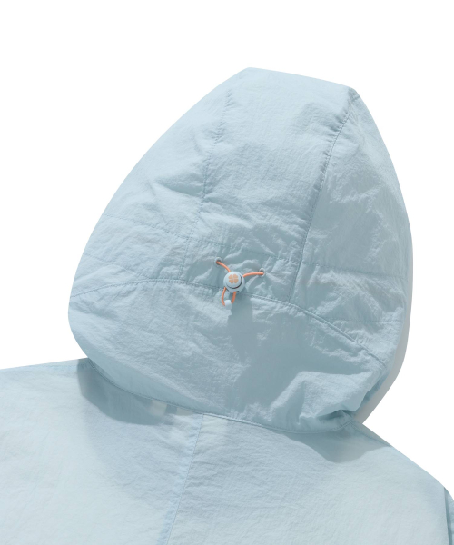 Женская прозрачная нейлоновая складная ветровка Light Blue
