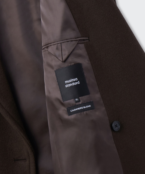 Cashmere Blend Oversized Double Coat [Baroque Brown] thumbnail 7