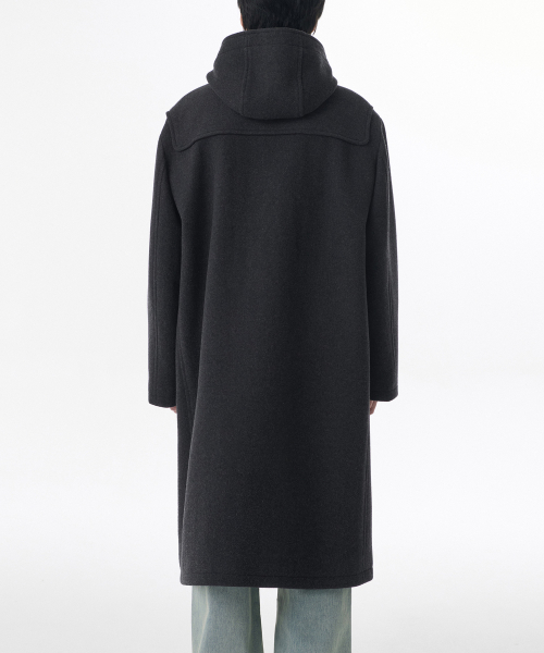 Дафлкот оверсайз из шерсти (Charcoal Grey)
