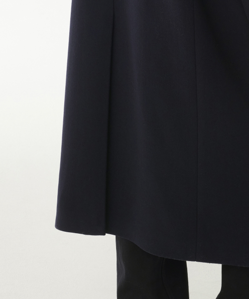Wool Blend Big Daddy Double Maxi Coat [Navy] thumbnail 5