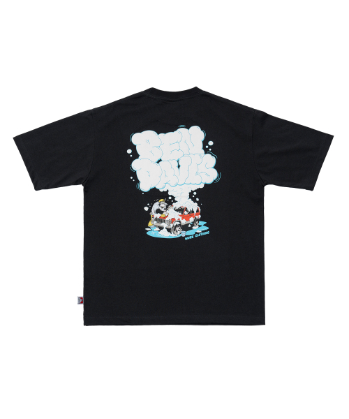 WHITE LABEL WASHING A CAR TEE WHITE