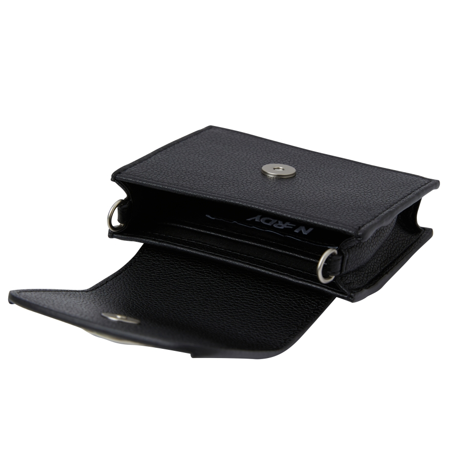 MUSINSA | NERDY Stamp Two Way Mini Chain Bag Black