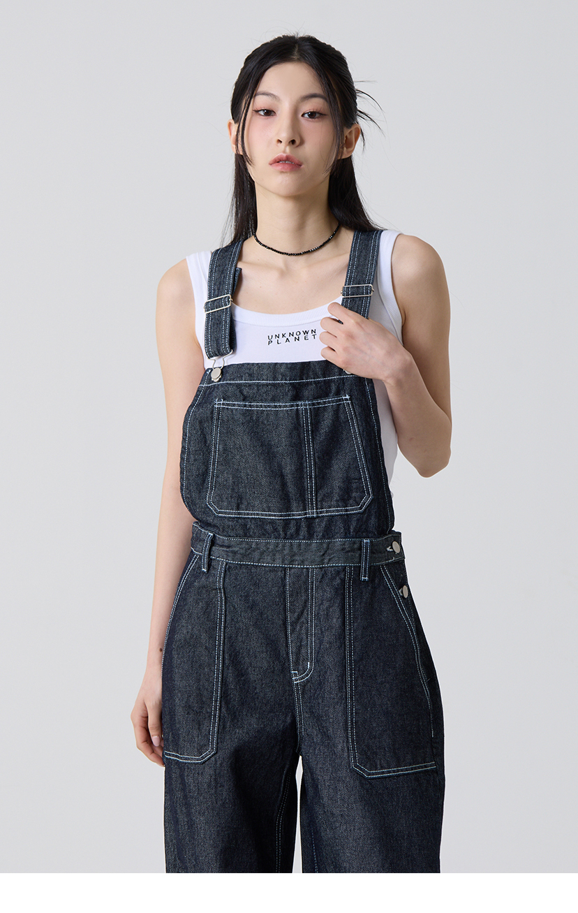 MUSINSA | UNKNOWN PLANET UP-305 Overall Vintage Denim Pants