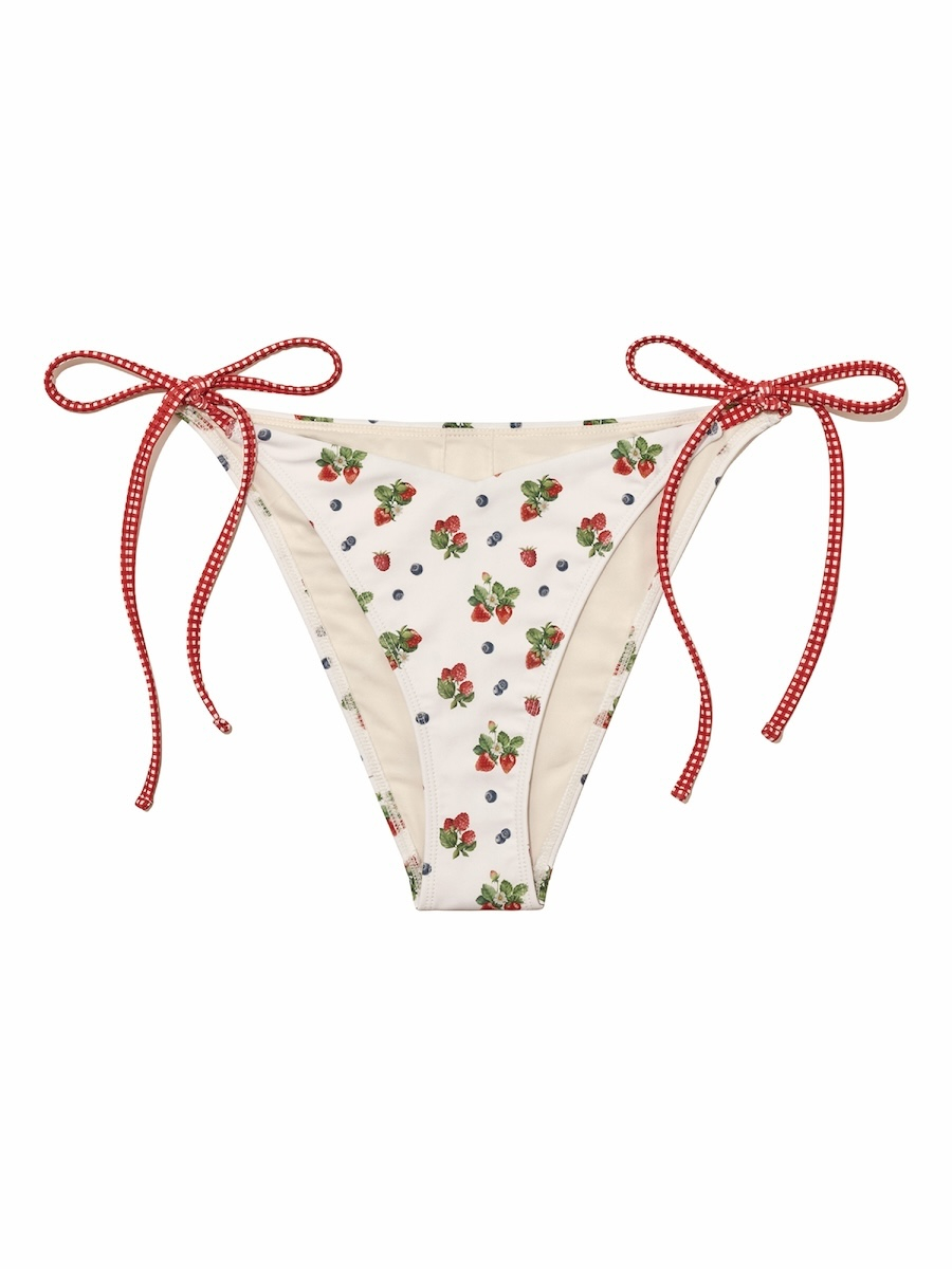 MUSINSA | GLOWNY TIE SIDE BIKINI BOTTOM (MIX BERRY)
