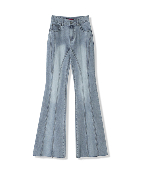 Slender Line Denim Pants GREY