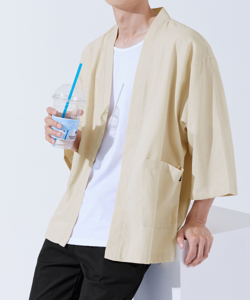[2PACK] Essential Linen Oversized Fit Robe Cardigan 5color