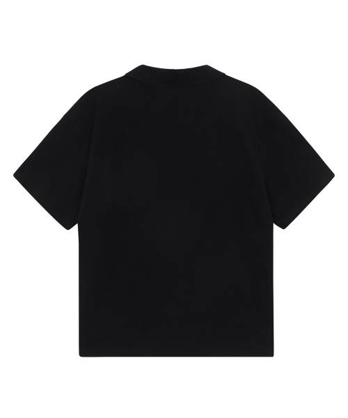 Футболка поло washed silket Black