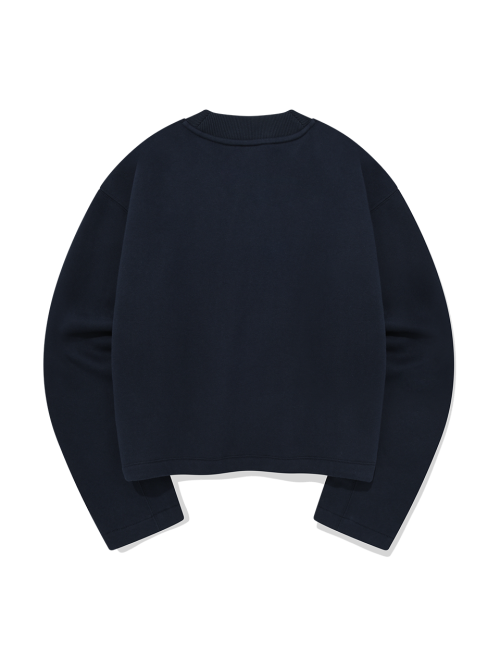 Свитшот Clover Heart Mock Neck String Navy