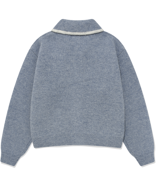 Женский пушистый кардиган на молнии Royal Blue