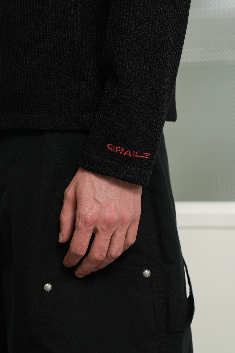 그레일즈(GRAILZ) FORWARD HORSE KNIT ZIP UP [BLACK] - 사이즈
