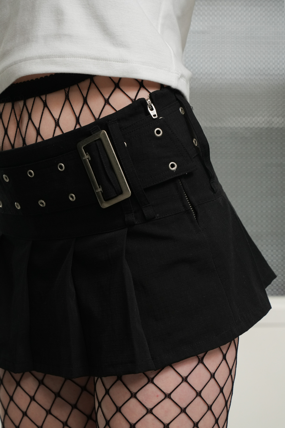 ☆送料・関税込☆GRAILZ★BELTED PLEATS SKIRT★ MUSINSA | GRAILZ BELTED PLEATS SKIRT [BLACK]