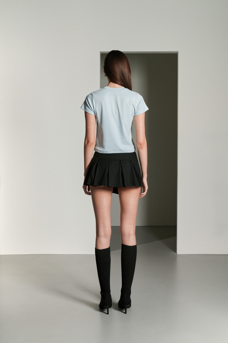★GRAILZ★ UNBALANCE PLEATS WRAP SKIRT [BLACK] MUSINSA公式 | GRAILZ UNBALANCE PLEATS WRAP SKIRT [BLACK]