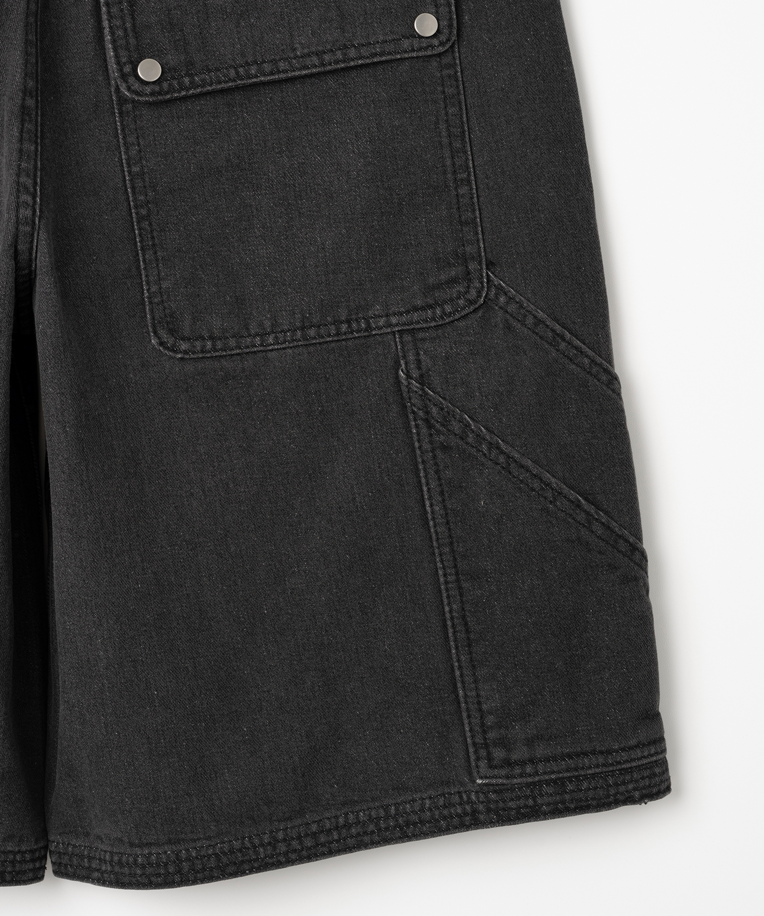 Carpenter Bermuda Pants [Washed Black]