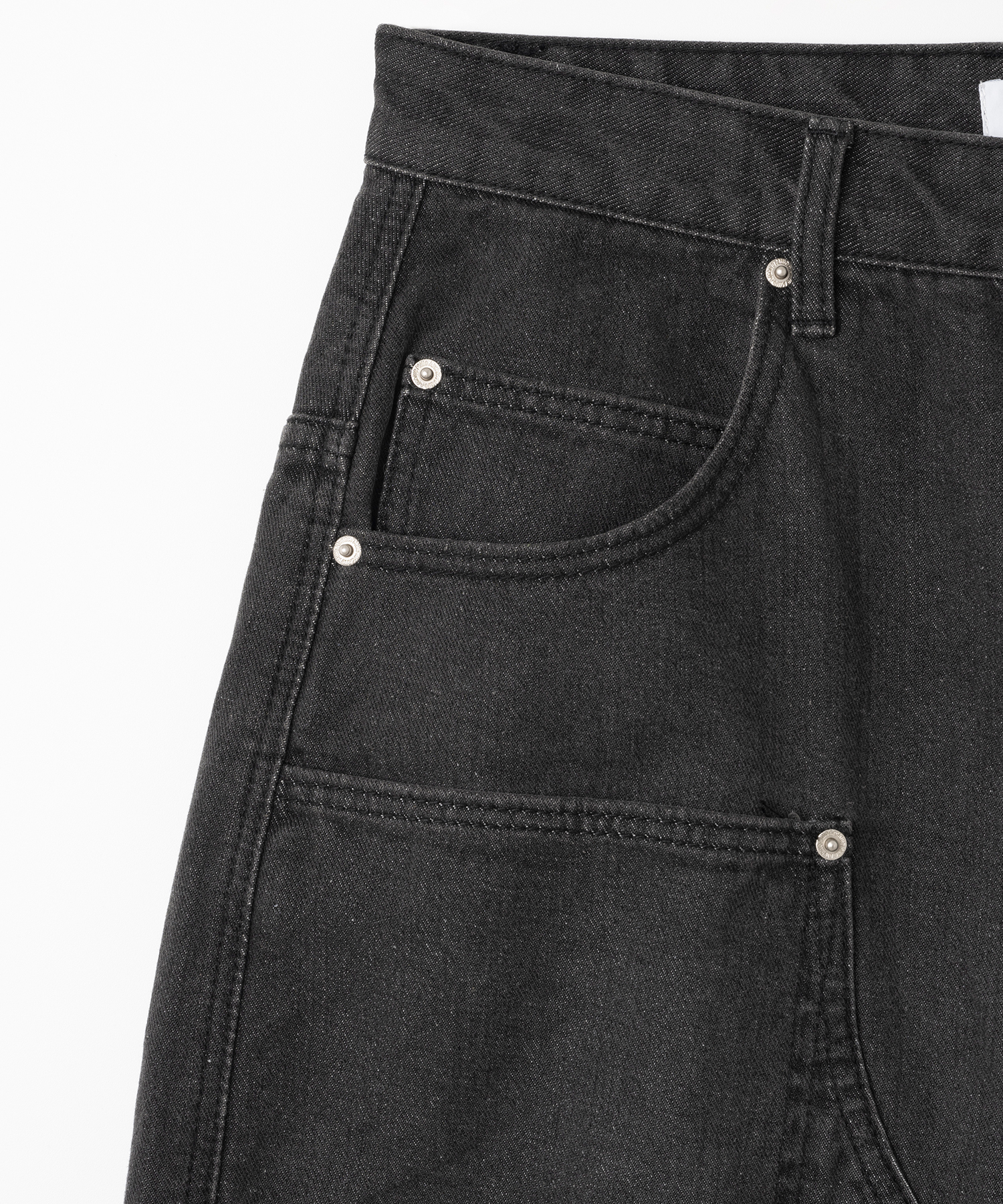 Carpenter Bermuda Pants [Washed Black]