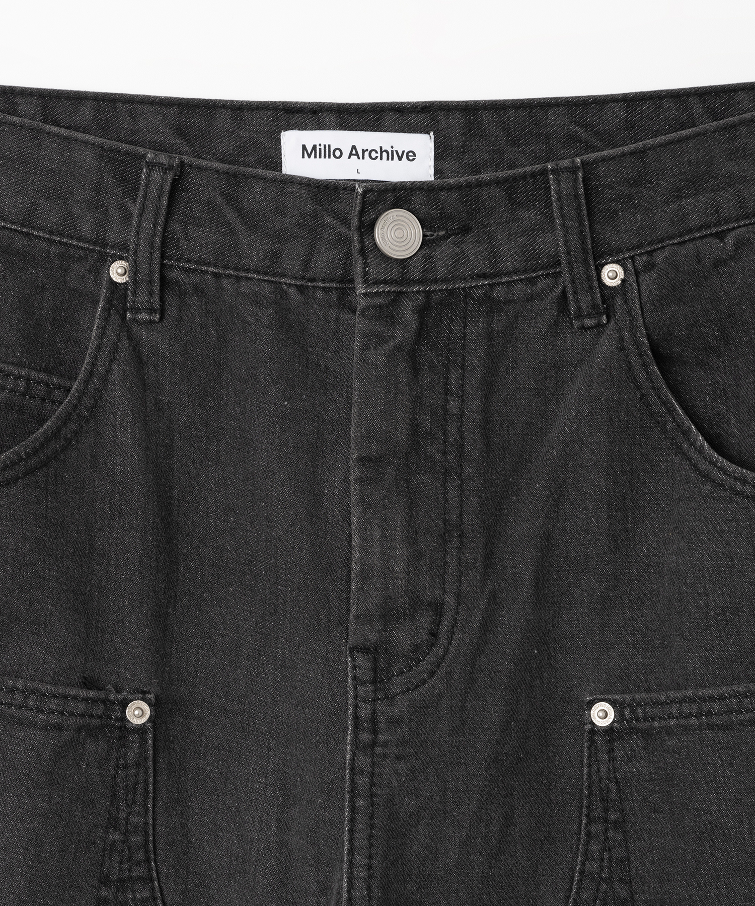 Carpenter Bermuda Pants [Washed Black]