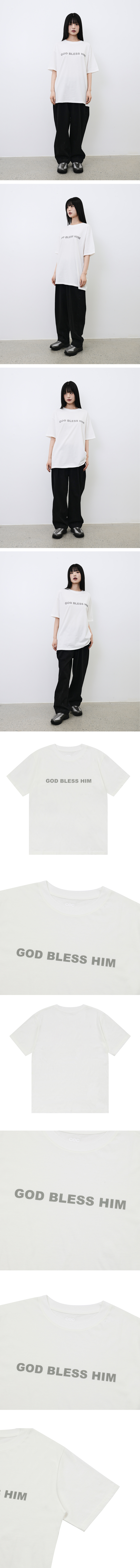 【CHANCECHANCE】24SS GOD BLESS HIM T-SHIRT MUSINSA | CHANCECHANCE GOD BLESS HIM T-SHIRT