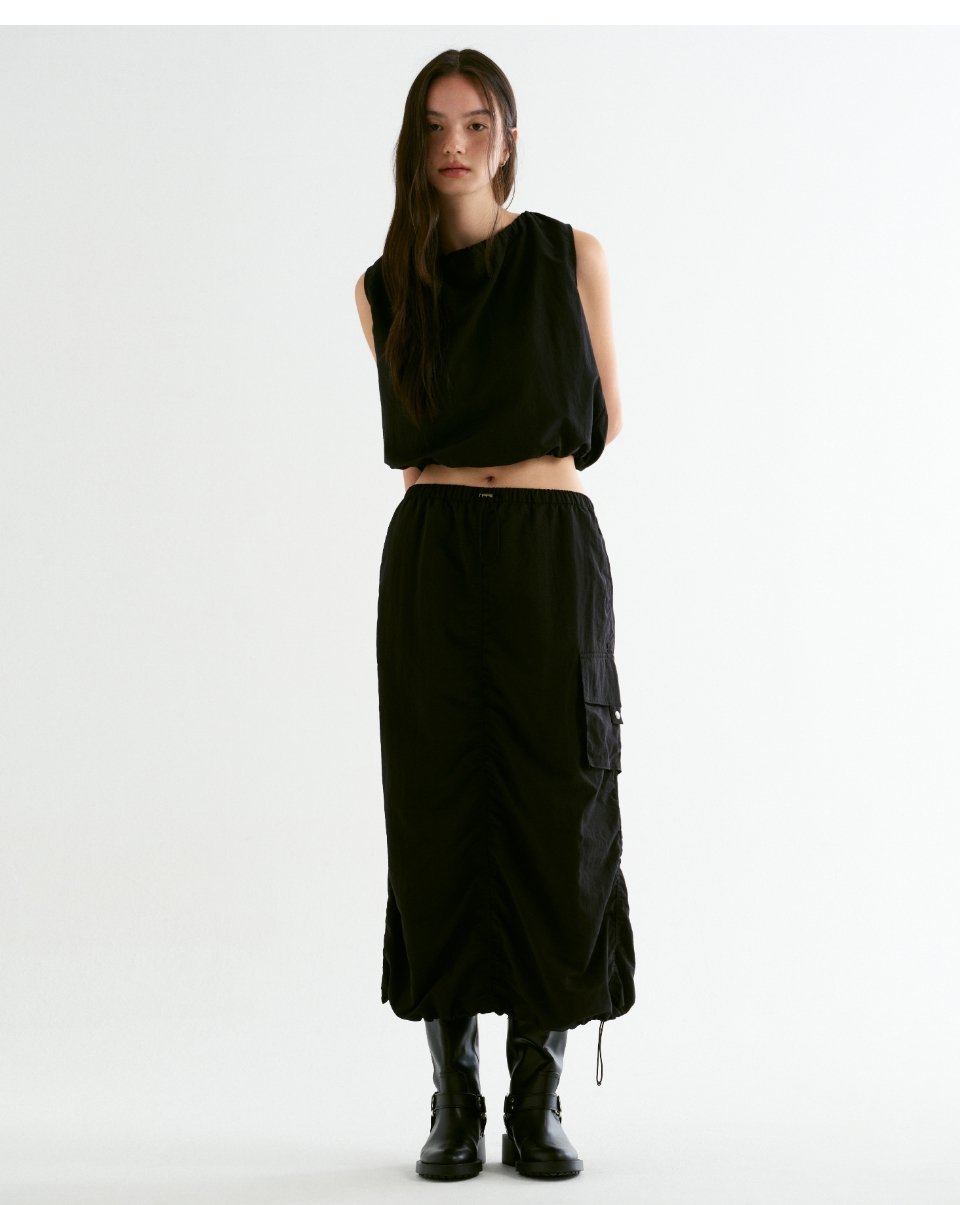スカート musinsastandardwoman Women's Nylon Parachute Skirt White MWD YMC-Parachute-Skirt-in-Off-