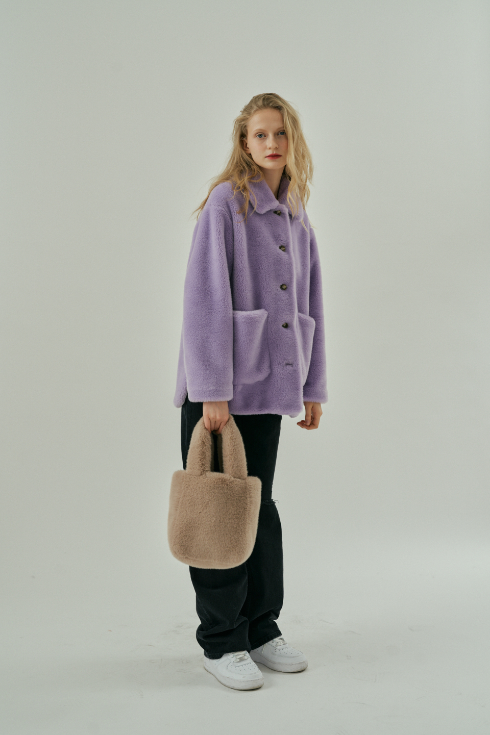 トートバッグ MOLLIOLLI Koya eco-fur mini fur bag winter bag beige MW2WBG2 楽天市場】【正規品】 MOLLIOLLI トートバッグ ファー COYA ECO
