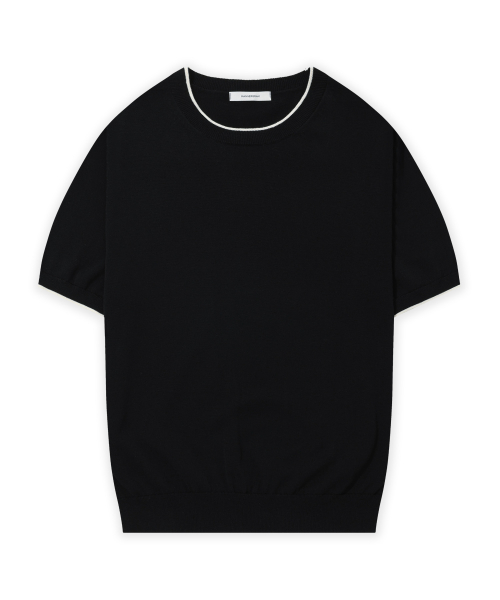 Круглый трикотажный топ Superfine Cotton Siket с коротким рукавом