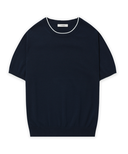 Круглый трикотажный топ Superfine Cotton Siket с коротким рукавом