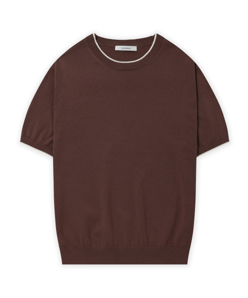 Круглый трикотажный топ Superfine Cotton Siket с коротким рукавом
