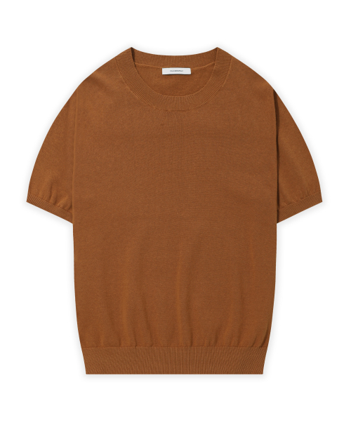 Круглый вязаный топ Nature Cotton100 с коротким рукавом, 4 colors