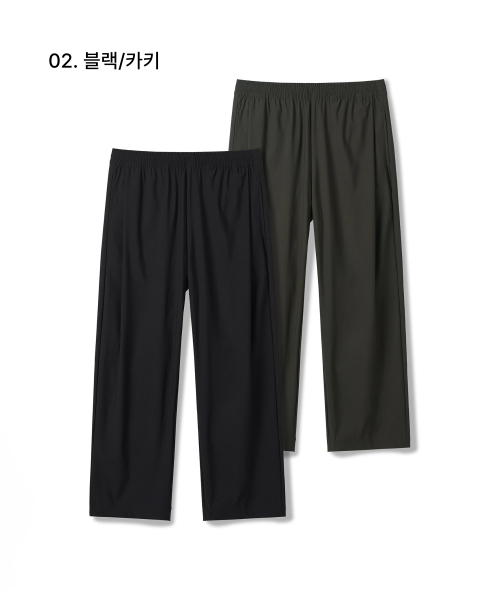 COOLING DEEP TUCK WIDE BANDING PANTS 2PACK
