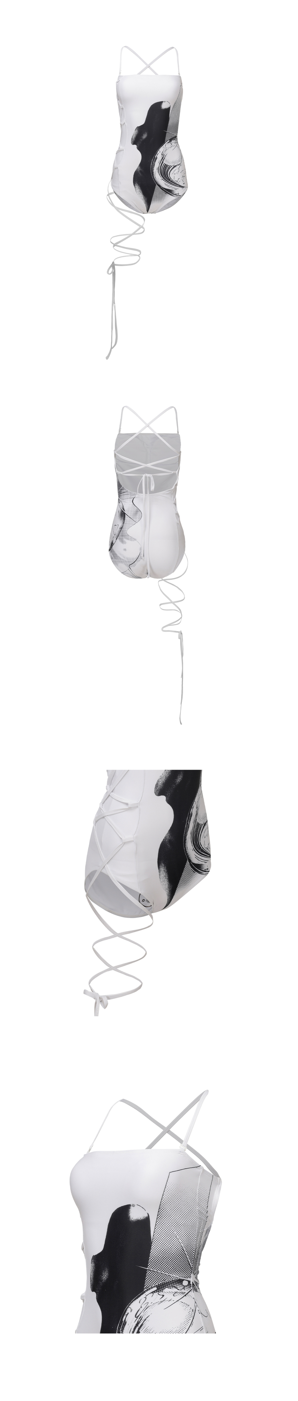 MUSINSA | NACHE COSMIC SWIM SUIT WHITE