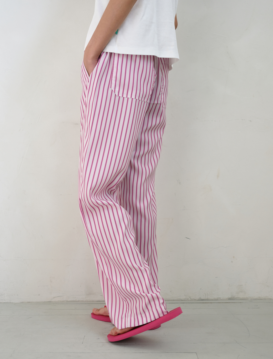 ◇ENZO BLUES◇ Spread Stripe Banding Pants Pink MUSINSA | ENZO BLUES Spread Stripe Banding Pants (Pink)