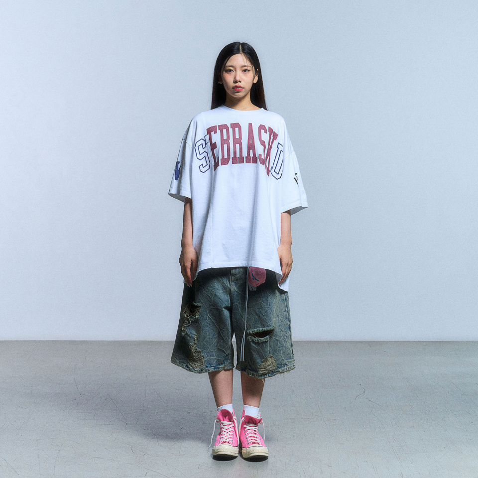 MUSINSA | SCHISM INDUCING FAKE REWORKED T SHIRT_WHITE