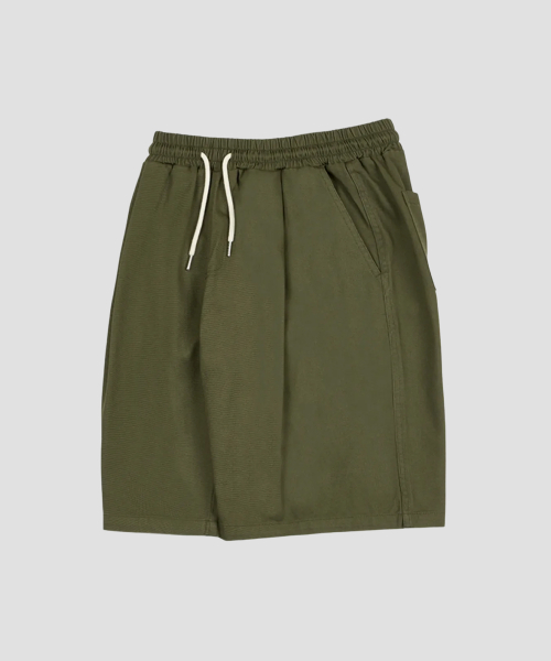 Шорты-бермуды из твила на резинке Khaki