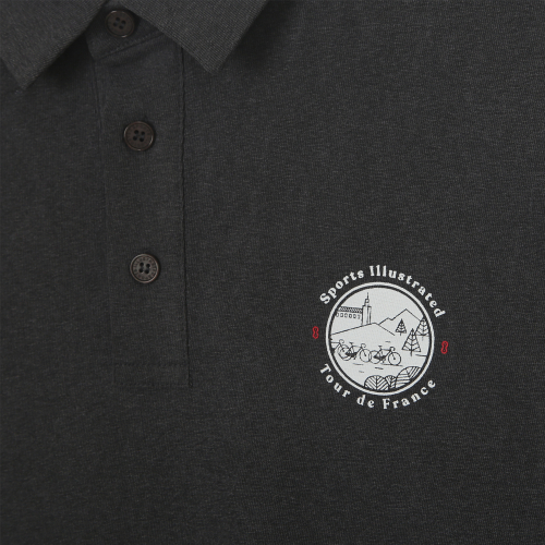 CYCLING HALF SLEEVE COLLARED T-SHIRT (DARK GREY)