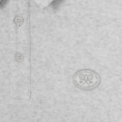 TENNIS HALF SLEEVE COLLARED T-SHIRT (MELANGE GREY)