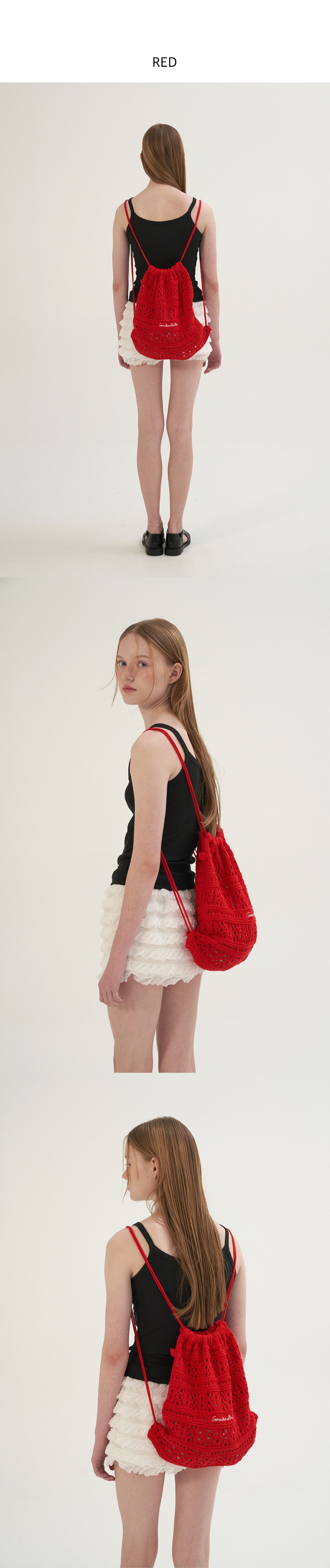 ★SOMEWHEREBUTTER★Yogurt Knit String Bag★ MUSINSA | SOMEWHEREBUTTER Yogurt Knit String Bag - 4color