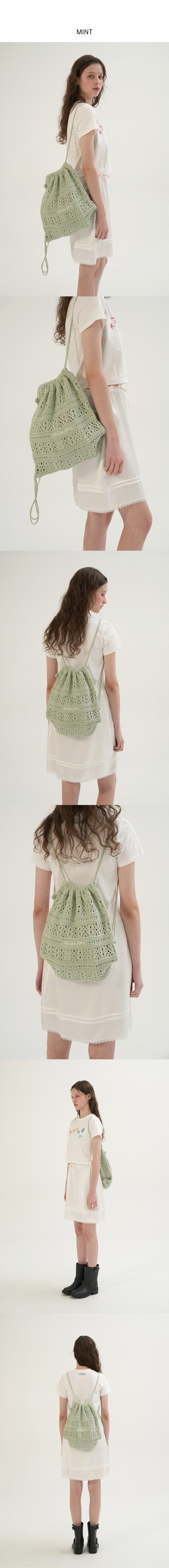 MUSINSA | SOMEWHEREBUTTER Yogurt Knit String Bag - 4color