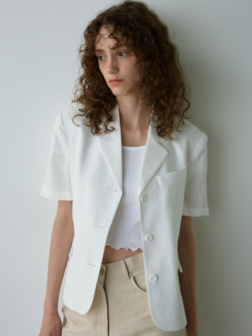 Rive linen jacket (Ivory)
