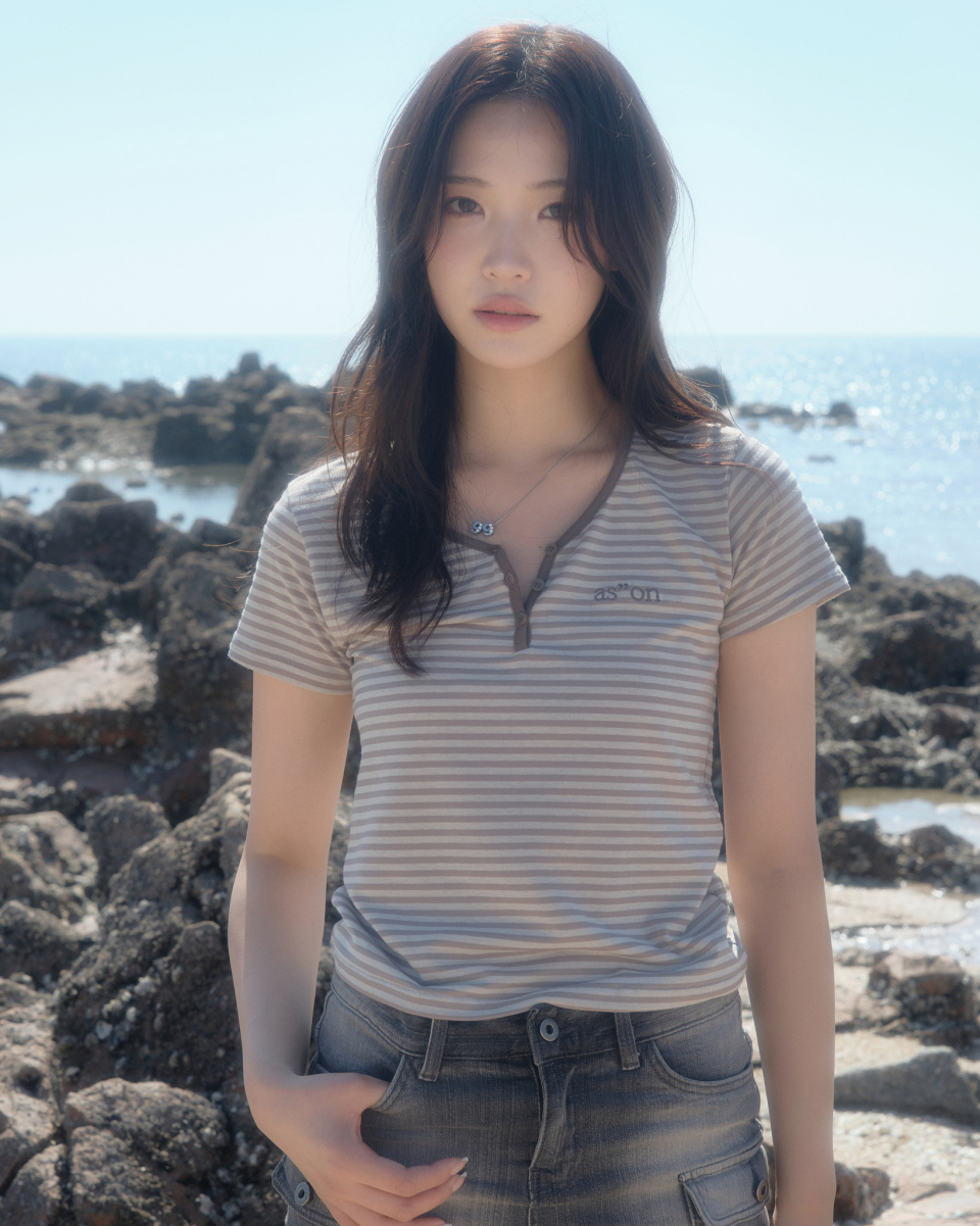 MUSINSA | ASON CANDY STRIPE T / BEIGE