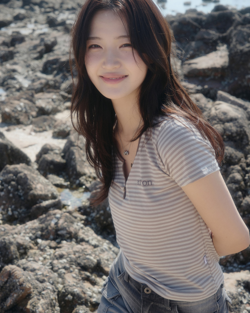MUSINSA | ASON CANDY STRIPE T / BEIGE