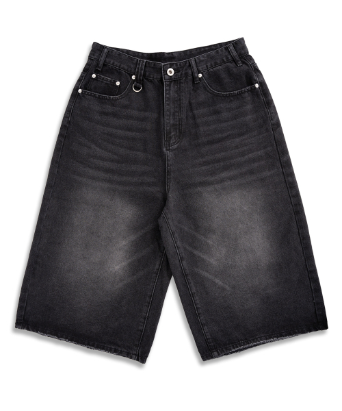 Укороченные джинсы 8/10 wide fit с вареным эффектом Indigo