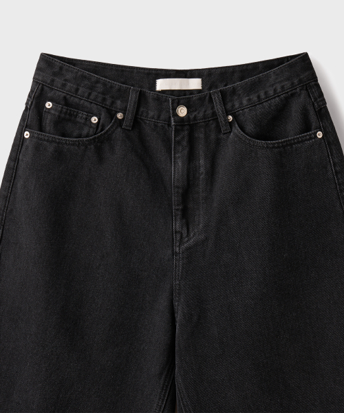BERMUDA DENIM SHORTS [WASHED BLACK]