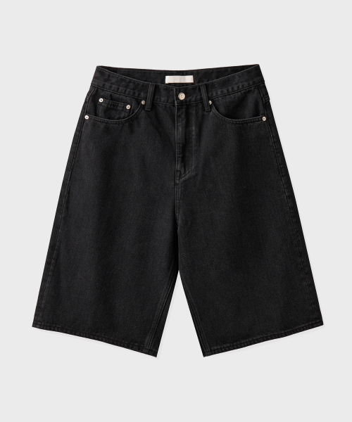 BERMUDA DENIM SHORTS [WASHED BLACK]