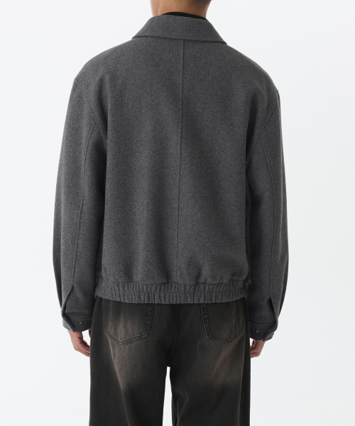 Блузон из шерстяного микса минималистичный Medium Grey
