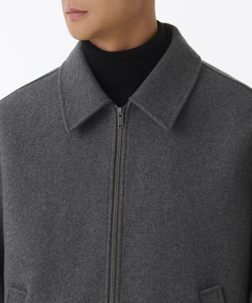 Блузон из шерстяного микса минималистичный Medium Grey