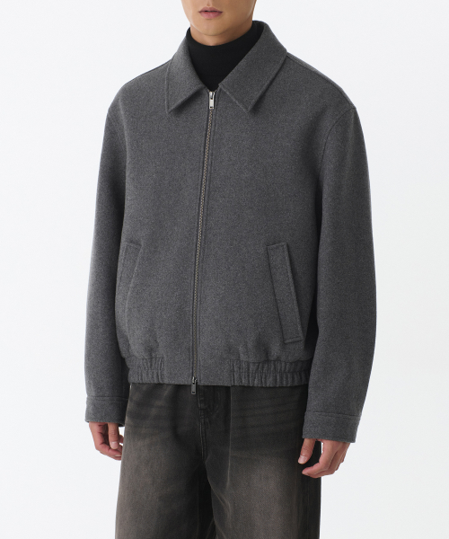 Блузон из шерстяного микса минималистичный Medium Grey