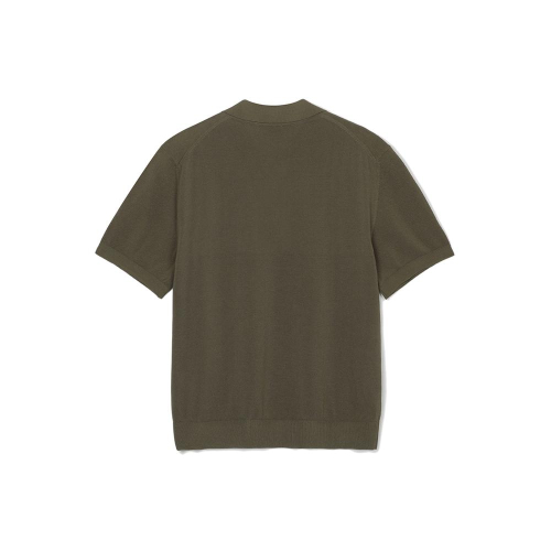 Вязаное поло из хлопка пике, Khaki