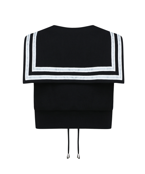 Жилет с матросским воротником и бантом (Black)
